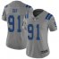 Nike Indianapolis Colts #91 Sheldon Day Gray Womens Stitched NFL Limited Inverted Legend Jersey