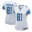 Nike Detroit Lions #81 Calvin Johnson White Womens Stitched NFL Elite Jersey