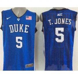 Duke Blue Devils #5 Tyus Jones Blue Basketball Stitched NCAA Jersey