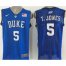 Duke Blue Devils #5 Tyus Jones Blue Basketball Stitched NCAA Jersey