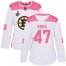 Adidas Boston Bruins #47 Torey Krug White/Pink Authentic Fashion Stanley Cup Final Bound Womens Stitched NHL Jersey