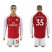 Arsenal #35 M.Elneny Red Home Long Sleeves Soccer Club Jersey