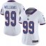 Nike New York Giants #99 Leonard Williams White Womens Stitched NFL Limited Rush Jersey