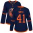 Adidas Edmonton Oilers #41 Mike Smith Navy Alternate Authentic Womens Stitched NHL Jersey
