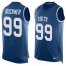 Nike Indianapolis Colts #99 DeForest Buckner Royal Blue Team Color Mens Stitched NFL Limited Tank Top Jersey