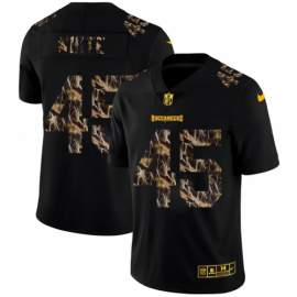 Tampa Bay Buccaneers #45 Devin White Mens Black Nike Flocked Lightning Vapor Limited NFL Jersey