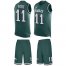 Nike Philadelphia Eagles #11 Carson Wentz Midnight Green Team Color Mens Stitched NFL Limited Tank Top Suit Jersey