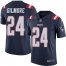 Nike New England Patriots #24 Stephon Gilmore Navy Blue Youth Stitched NFL Limited Rush Jersey