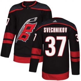 Adidas Carolina Hurricanes #37 Andrei Svechnikov Black Alternate Authentic Stitched Youth NHL Jersey