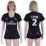 Womens Paris Saint-Germain #2 T.Silva Sec Away Soccer Club Jersey