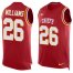 Nike Kansas City Chiefs #26 Damien Williams Red Team Color Mens Stitched NFL Limited Tank Top Jersey