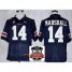 Auburn Tigers 14 Nick Marshall Navy Blue NCAA Football Jerseys 2014 Vizio BCS National Championship Game Patch