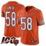 Nike Chicago Bears #58 Roquan Smith Orange Mens Stitched NFL Limited Rush 100th Season Jersey