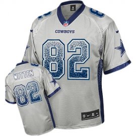 Nike Dallas Cowboys #82 Jason Witten Grey Youth Stitched NFL Elite Drift Fashion Jersey