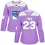 Adidas New York Rangers #23 Adam Foxs Purple Authentic Fights Cancer Womens Stitched NHL Jersey