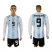 Argentina #9 Batistuta Home Long Sleeves Soccer Country Jersey