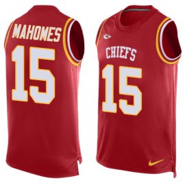 Nike Kansas City Chiefs #15 Patrick Mahomes Red Team Color Mens Stitched NFL Limited Tank Top Jersey