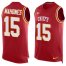 Nike Kansas City Chiefs #15 Patrick Mahomes Red Team Color Mens Stitched NFL Limited Tank Top Jersey