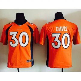 Nike Denver Broncos #30 Terrell Davis Orange Team Color Youth Stitched NFL New Elite Jersey