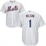 New York Mets #1 Mookie Wilson White(Blue Strip) Cool Base Stitched Youth MLB Jersey