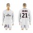Paris Saint-Germain #21 Ben Arfa Sec Away Long Sleeves Soccer Club Jersey