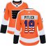 Adidas Philadelphia Flyers #18 Tyler Pitlick Orange Home Authentic USA Flag Womens Stitched NHL Jersey