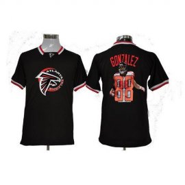 Nike Atlanta Falcons #88 Tony Gonzalez Black Mens NFL Game All Star Fashion Jersey