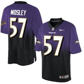 Nike Baltimore Ravens #57 C.J. Mosley Purple/Black Mens Stitched NFL Elite Fadeaway Fashion Jersey