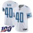 Nike Detroit Lions #40 Jarrad Davis White Mens Stitched NFL 100th Season Vapor Limited Jersey