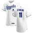 Kansas City Royals #11 Bubba Starling Mens Nike White Home 2020 Authentic Player MLB Jersey