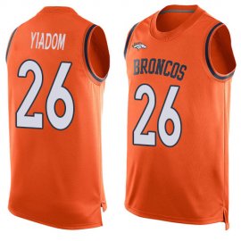 Nike Denver Broncos #26 Isaac Yiadom Orange Team Color Mens Stitched NFL Limited Tank Top Jersey