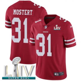Nike San Francisco 49ers #31 Raheem Mostert Red Super Bowl LIV 2020 Team Color Youth Stitched NFL Vapor Untouchable Limited Jersey