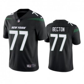 New York New York Jets #77 Mekhi Becton Mens Nike Black 2020 NFL Draft Vapor Limited Jersey