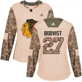 Adidas Chicago Blackhawks #27 Adam Boqvist Camo Authentic 2017 Veterans Day Womens Stitched NHL Jersey