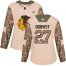 Adidas Chicago Blackhawks #27 Adam Boqvist Camo Authentic 2017 Veterans Day Womens Stitched NHL Jersey