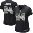 Nike Las Vegas Raiders #24 Marshawn Lynch Black Team Color Womens Stitched NFL Elite Strobe Jersey