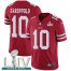 Nike San Francisco 49ers #10 Jimmy Garoppolo Red Super Bowl LIV 2020 Team Color Mens Stitched NFL Vapor Untouchable Limited Jersey