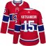 Adidas Montreal Canadiens #15 Jesperi Kotkaniemi Red Home Authentic Womens Stitched NHL Jersey