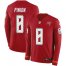 Nike Tampa Bay Buccaneers #8 Bradley Pinion Red Team Color Mens Stitched NFL Limited Therma Long Sleeve Jersey