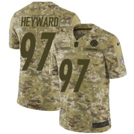 Nike Pittsburgh Steelers #97 Cameron Heyward Camo Mens Stitched NFL Limited 2018 Salute To Service Jersey