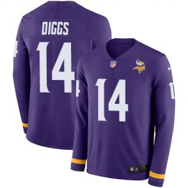 Nike Minnesota Vikings #14 Stefon Diggs Purple Team Color Youth Stitched NFL Limited Therma Long Sleeve Jersey