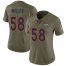 Nike Denver Broncos #58 Von Miller Olive Womens Stitched NFL Limited 2017 Salute to Service Jersey