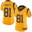 Nike Los Angeles Rams #81 Gerald Everett Gold Womens Stitched NFL Limited Rush Jersey