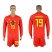 Belgium #19 Kabasele Red Home Long Sleeves Soccer Country Jersey
