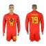 Belgium #19 Kabasele Red Home Long Sleeves Soccer Country Jersey