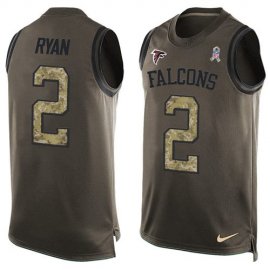 Nike Atlanta Falcons #2 Matt Ryan Green Mens Stitched NFL Limited Salute To Service Tank Top Jersey