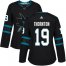 Adidas San Jose Sharks #19 Joe Thornton Black Alternate Authentic Womens Stitched NHL Jersey