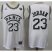Bulls #23 Michael Jordan White Paris Stitched NBA Jersey