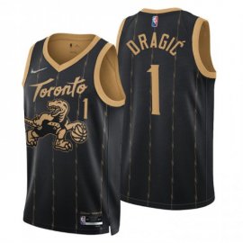 Toronto Toronto Raptors #1 Goran Dragic Mens Nike Black 2021/22 Swingman NBA Jersey – City Edition Mens