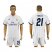 Real Madrid #21 Morata White Home Soccer Club Jersey